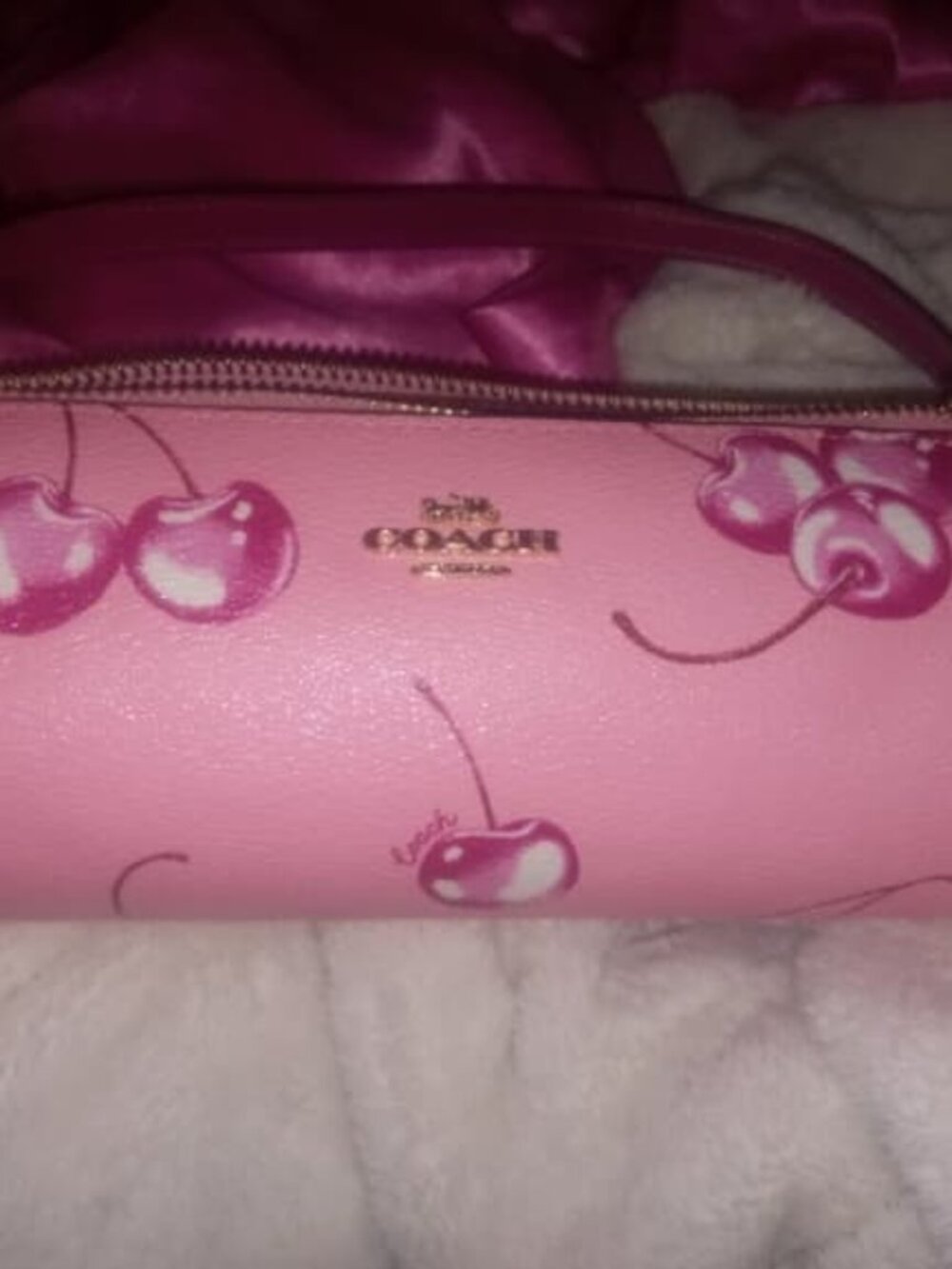 SOLD Coach Cherry Bag Pink